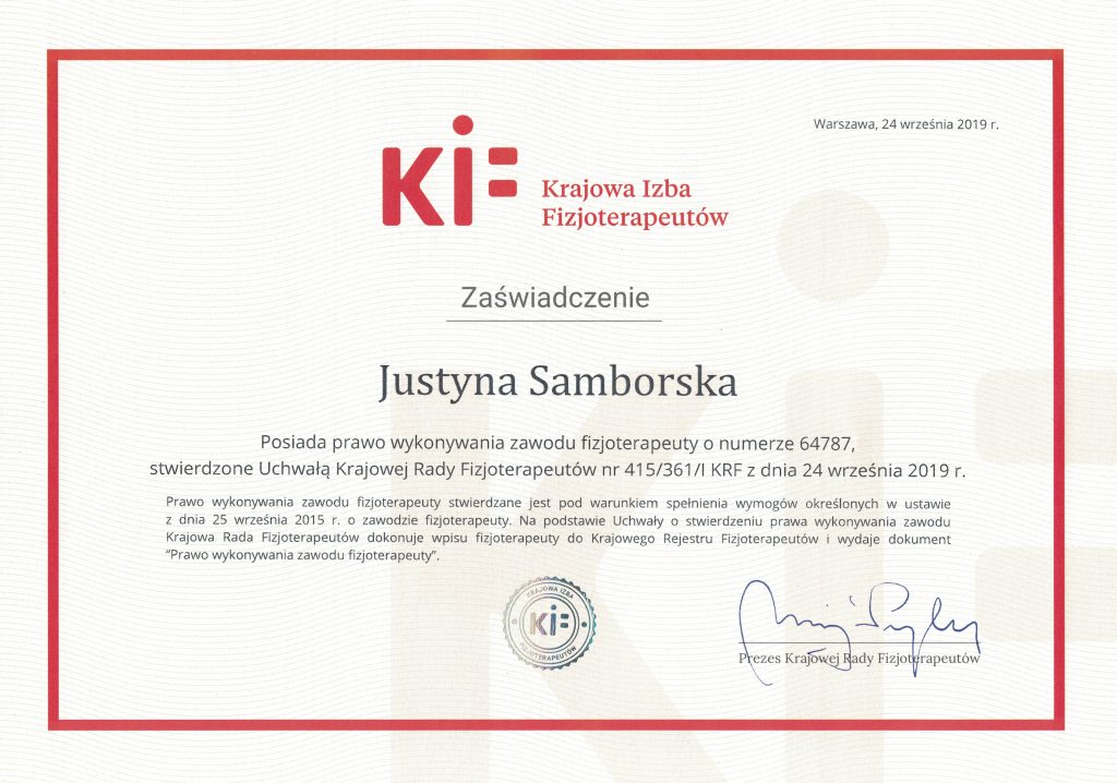 Certyfikat - KIF